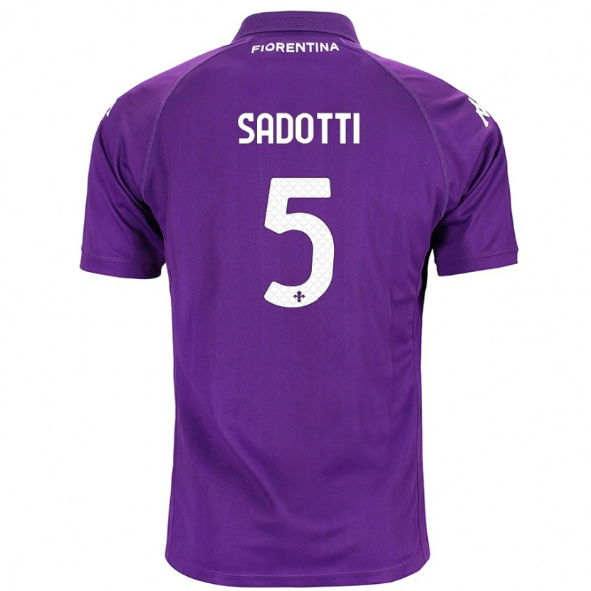 Danxen Kinder Edoardo Sadotti #5 Violett Heimtrikot Trikot 2024/25 T-Shirt Schweiz