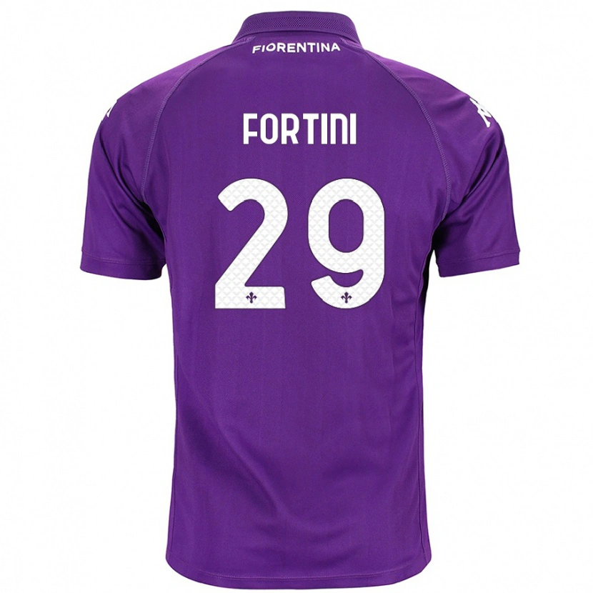 Danxen Kinder Niccolò Fortini #29 Violett Heimtrikot Trikot 2024/25 T-Shirt Schweiz