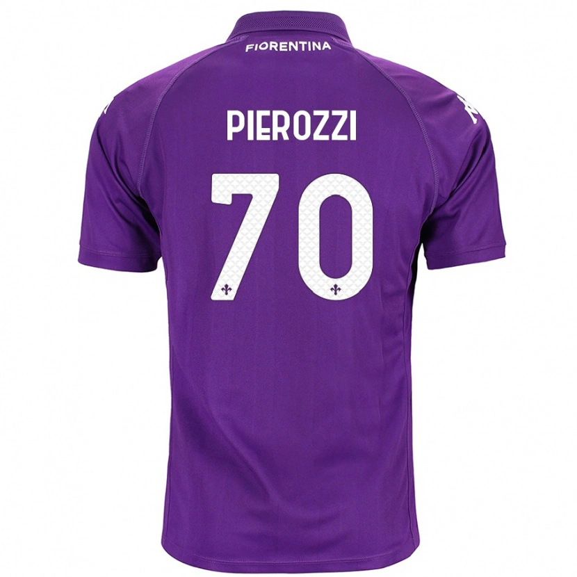 Danxen Kinder Niccolò Pierozzi #70 Violett Heimtrikot Trikot 2024/25 T-Shirt Schweiz