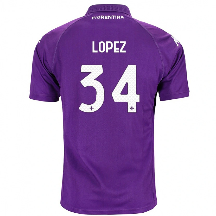 Danxen Kinder Lucas López #34 Violett Heimtrikot Trikot 2024/25 T-Shirt Schweiz