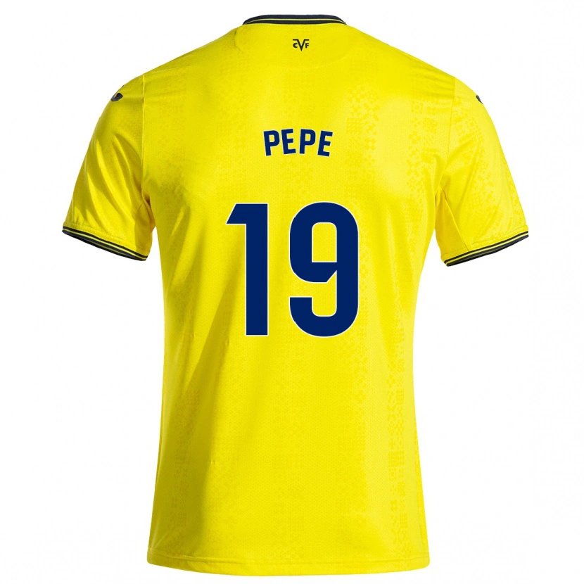 Danxen Kinder Nicolas Pépé #19 Gelb Schwarz Heimtrikot Trikot 2024/25 T-Shirt Schweiz