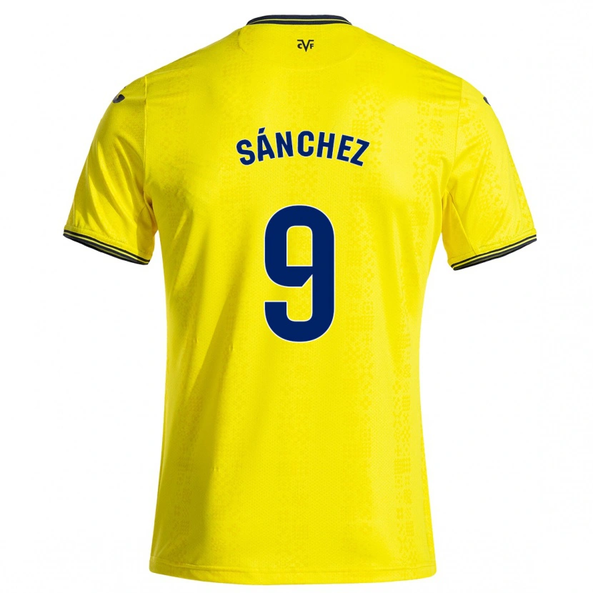 Danxen Kinder Edu Sánchez #9 Gelb Schwarz Heimtrikot Trikot 2024/25 T-Shirt Schweiz