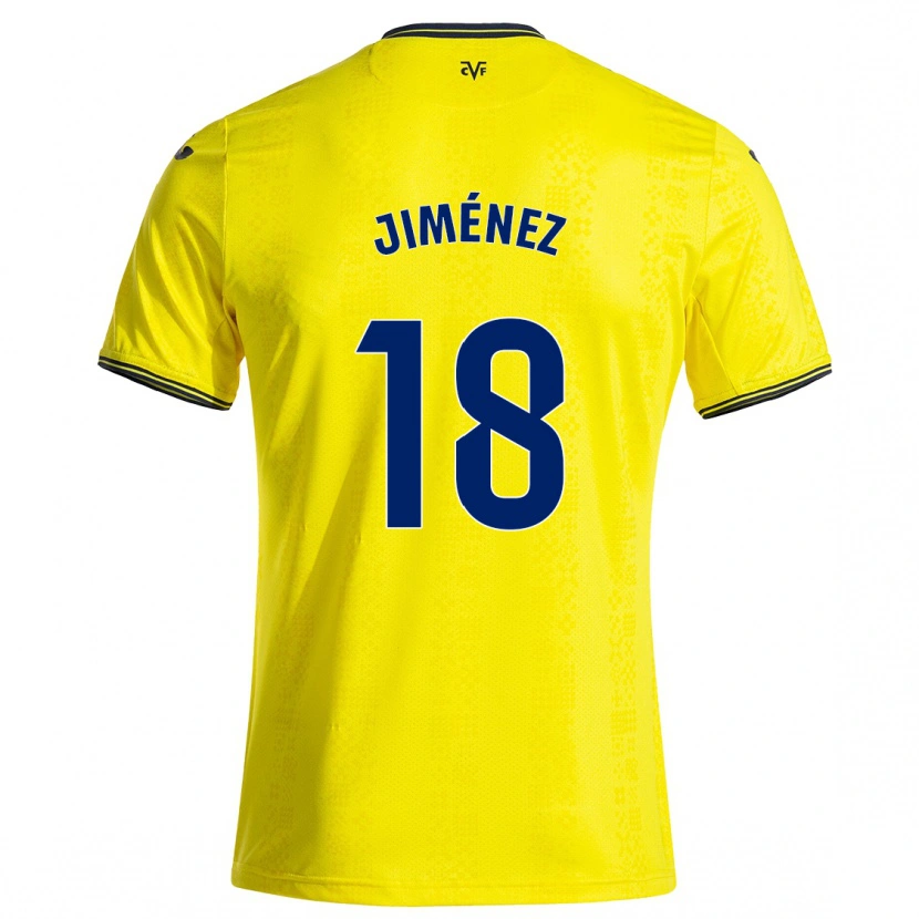 Danxen Kinder Alex Jiménez #18 Gelb Schwarz Heimtrikot Trikot 2024/25 T-Shirt Schweiz