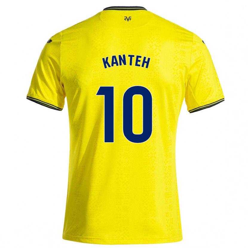 Danxen Kinder Fatou Kanteh #10 Gelb Schwarz Heimtrikot Trikot 2024/25 T-Shirt Schweiz