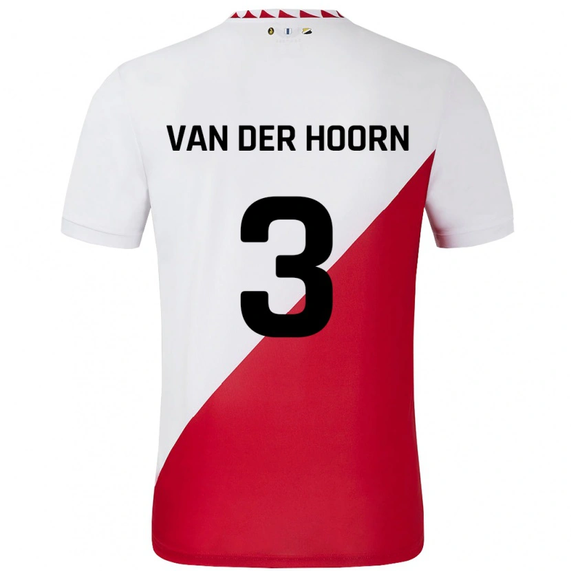 Danxen Kinder Mike Van Der Hoorn #3 Weiß Rot Heimtrikot Trikot 2024/25 T-Shirt Schweiz