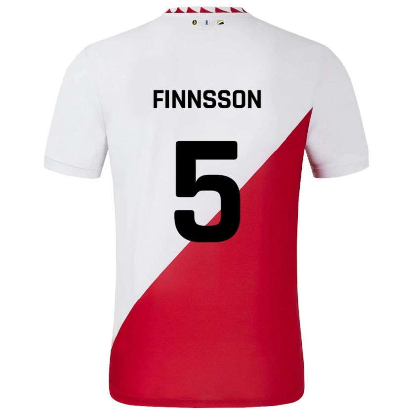 Danxen Kinder Kolbeinn Finnsson #5 Weiß Rot Heimtrikot Trikot 2024/25 T-Shirt Schweiz