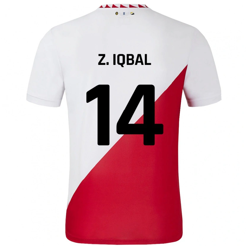 Danxen Kinder Zidane Iqbal #14 Weiß Rot Heimtrikot Trikot 2024/25 T-Shirt Schweiz