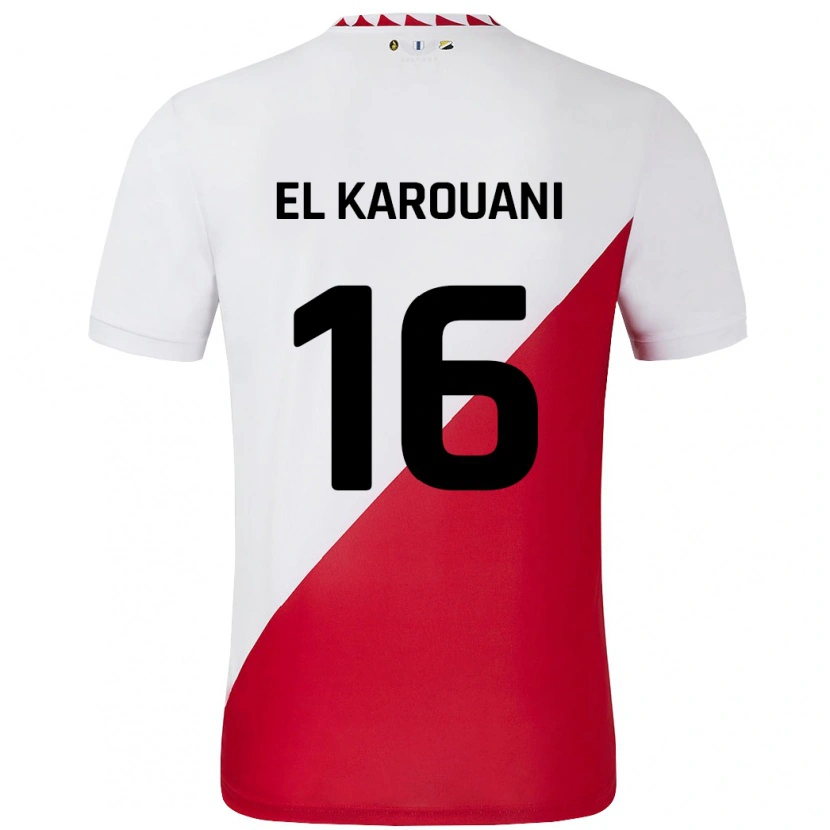 Danxen Kinder Souffian El Karouani #16 Weiß Rot Heimtrikot Trikot 2024/25 T-Shirt Schweiz