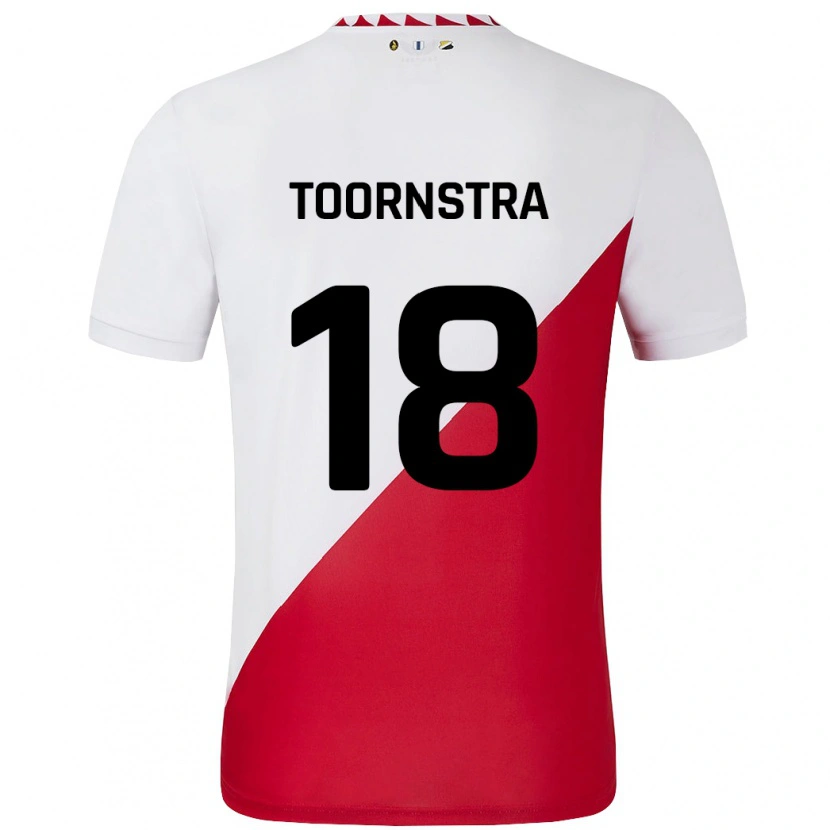 Danxen Kinder Jens Toornstra #18 Weiß Rot Heimtrikot Trikot 2024/25 T-Shirt Schweiz