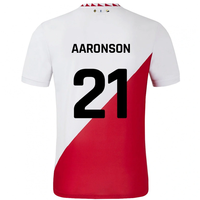 Danxen Kinder Paxten Aaronson #21 Weiß Rot Heimtrikot Trikot 2024/25 T-Shirt Schweiz