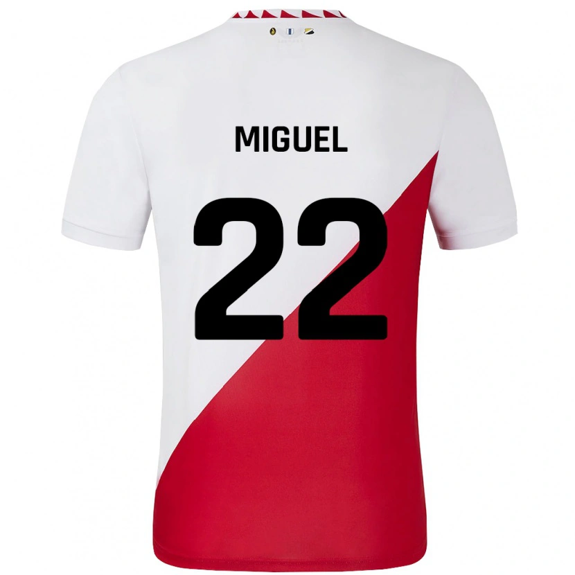 Danxen Kinder Miguel Rodríguez #22 Weiß Rot Heimtrikot Trikot 2024/25 T-Shirt Schweiz