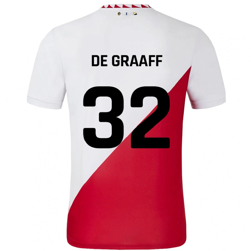 Danxen Kinder Tom De Graaff #32 Weiß Rot Heimtrikot Trikot 2024/25 T-Shirt Schweiz