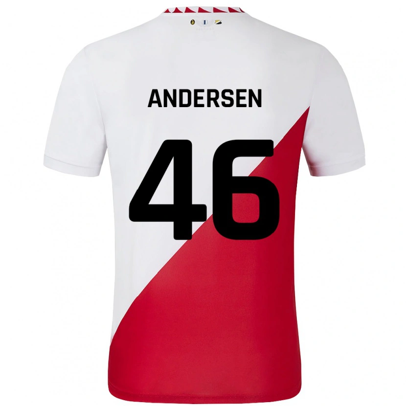 Danxen Kinder Silas Andersen #46 Weiß Rot Heimtrikot Trikot 2024/25 T-Shirt Schweiz