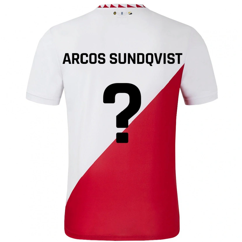 Danxen Kinder Gustav Arcos Sundqvist #0 Weiß Rot Heimtrikot Trikot 2024/25 T-Shirt Schweiz