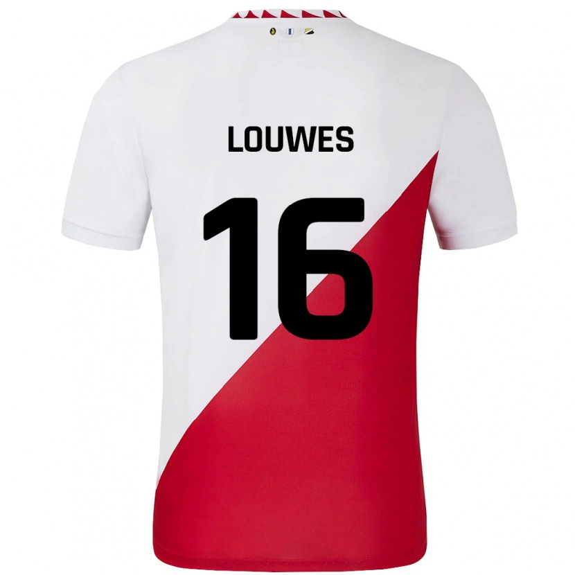 Danxen Kinder Puck Louwes #16 Weiß Rot Heimtrikot Trikot 2024/25 T-Shirt Schweiz