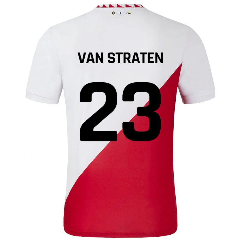 Danxen Kinder Dieke Van Straten #23 Weiß Rot Heimtrikot Trikot 2024/25 T-Shirt Schweiz