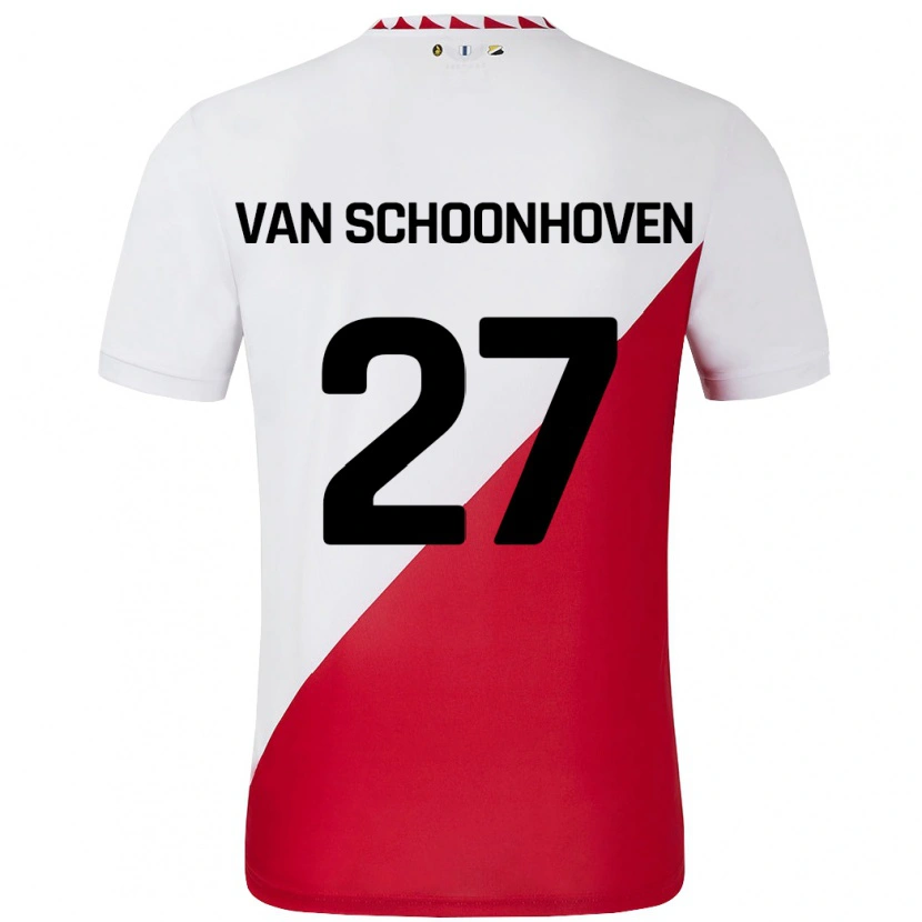 Danxen Kinder Nurija Van Schoonhoven #27 Weiß Rot Heimtrikot Trikot 2024/25 T-Shirt Schweiz