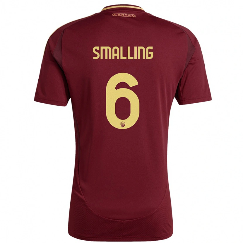 Danxen Kinder Chris Smalling #6 Rot Braun Gold Heimtrikot Trikot 2024/25 T-Shirt Schweiz