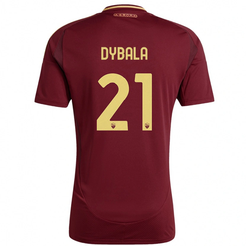 Danxen Kinder Paulo Dybala #21 Rot Braun Gold Heimtrikot Trikot 2024/25 T-Shirt Schweiz