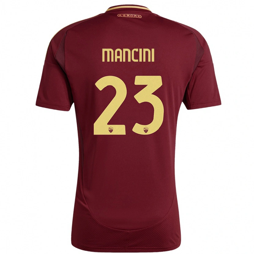 Danxen Kinder Gianluca Mancini #23 Rot Braun Gold Heimtrikot Trikot 2024/25 T-Shirt Schweiz