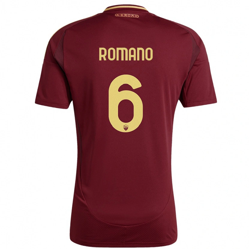 Danxen Kinder Alessandro Romano #6 Rot Braun Gold Heimtrikot Trikot 2024/25 T-Shirt Schweiz