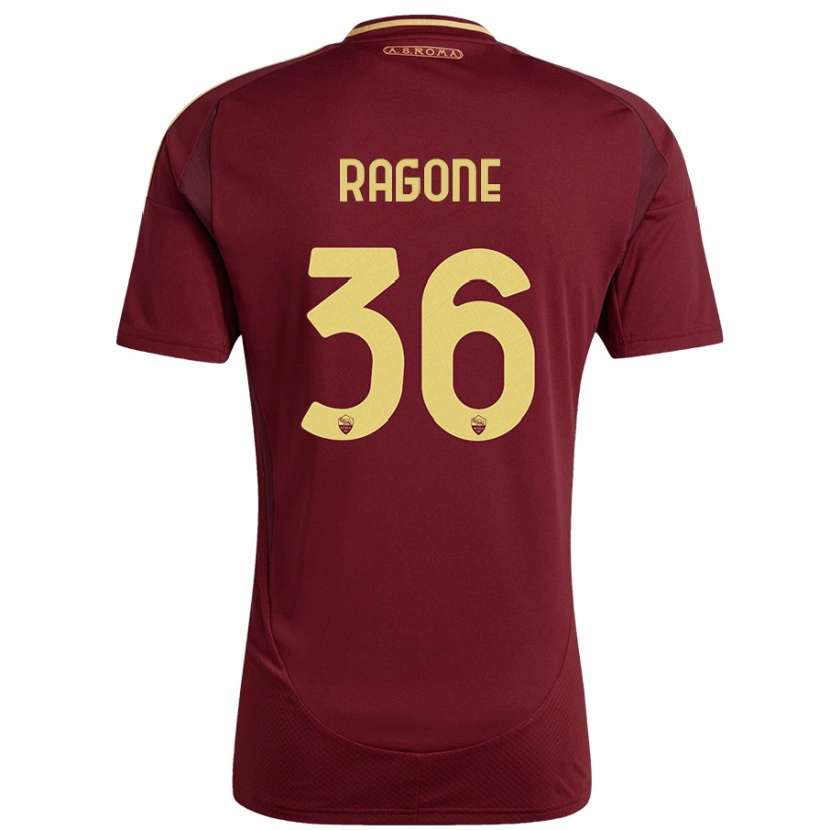 Danxen Kinder Diego Ragone #36 Rot Braun Gold Heimtrikot Trikot 2024/25 T-Shirt Schweiz