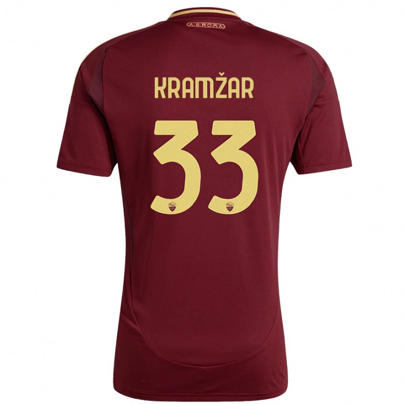 Danxen Kinder Zara Kramžar #33 Rot Braun Gold Heimtrikot Trikot 2024/25 T-Shirt Schweiz