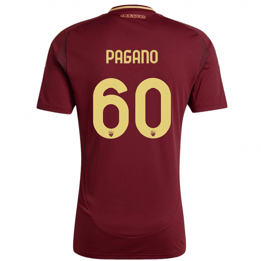 Danxen Kinder Riccardo Pagano #60 Rot Braun Gold Heimtrikot Trikot 2024/25 T-Shirt Schweiz