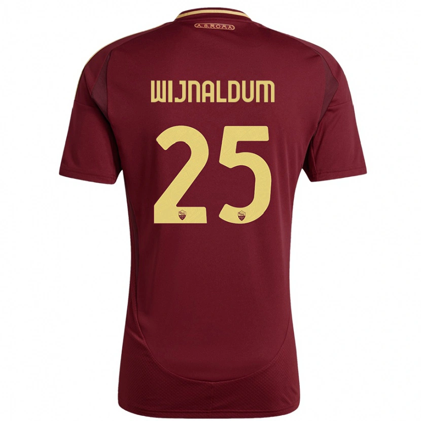 Danxen Kinder Georginio Wijnaldum #25 Rot Braun Gold Heimtrikot Trikot 2024/25 T-Shirt Schweiz