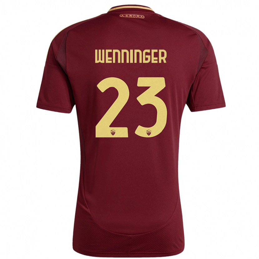 Danxen Kinder Carina Wenninger #23 Rot Braun Gold Heimtrikot Trikot 2024/25 T-Shirt Schweiz