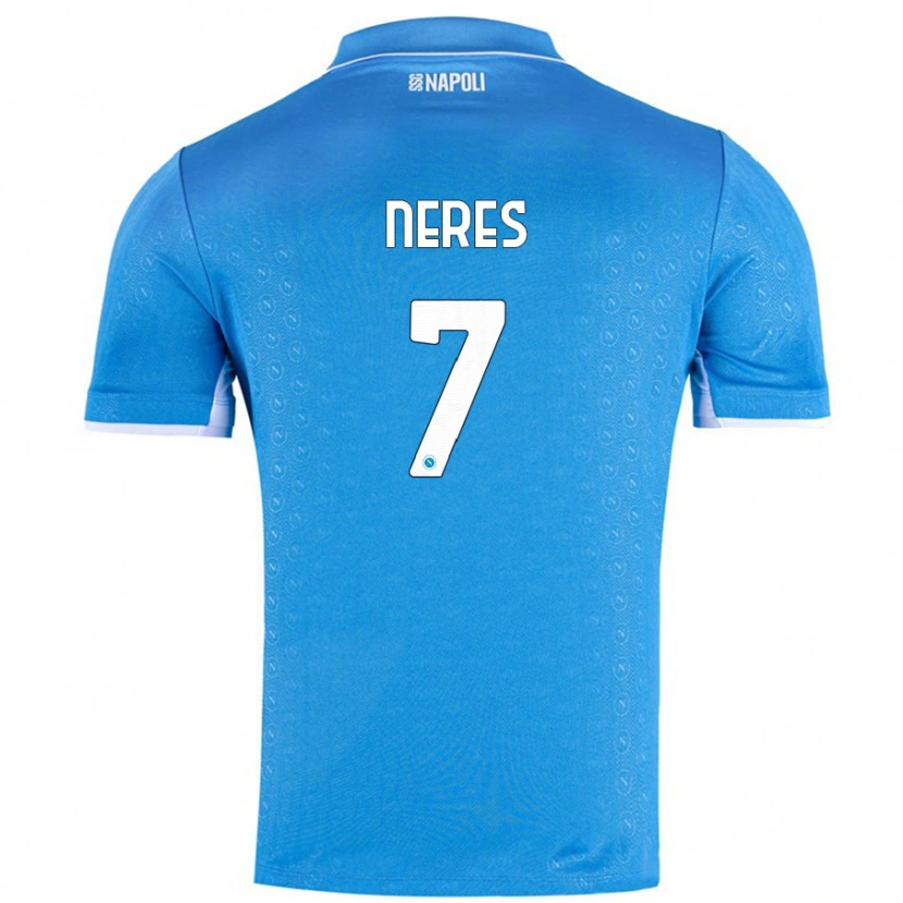 Danxen Kinder David Neres #7 Himmelblau Heimtrikot Trikot 2024/25 T-Shirt Schweiz