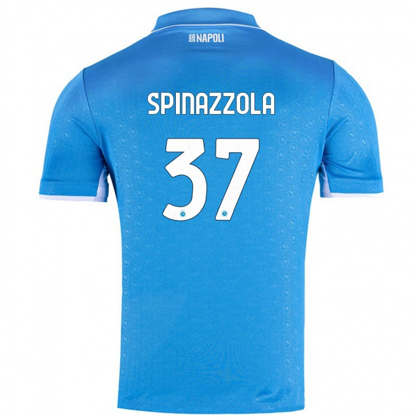 Danxen Kinder Leonardo Spinazzola #37 Himmelblau Heimtrikot Trikot 2024/25 T-Shirt Schweiz