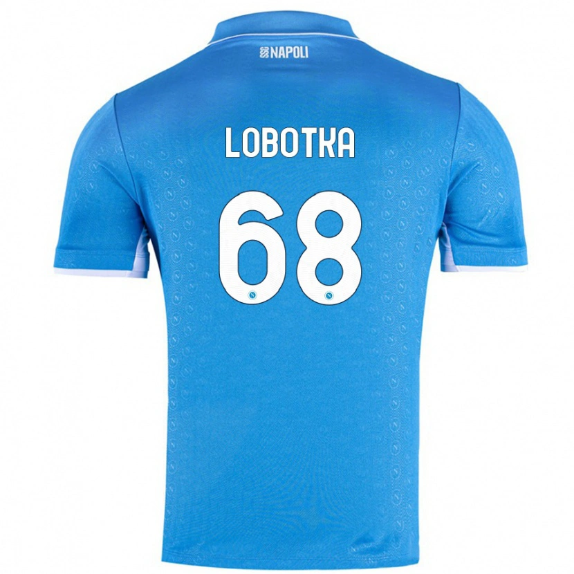 Danxen Kinder Stanislav Lobotka #68 Himmelblau Heimtrikot Trikot 2024/25 T-Shirt Schweiz