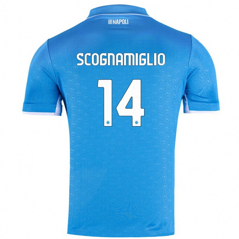 Danxen Kinder Fabio Scognamiglio #14 Himmelblau Heimtrikot Trikot 2024/25 T-Shirt Schweiz