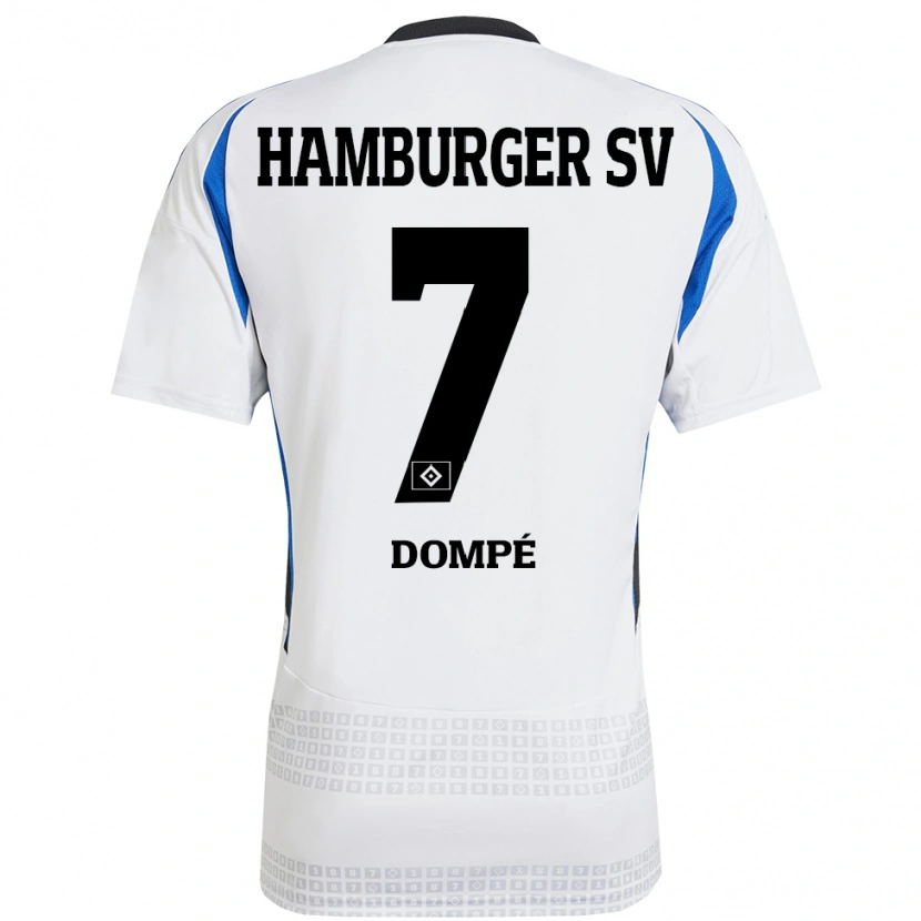 Danxen Kinder Jean-Luc Dompé #7 Weiß Blau Heimtrikot Trikot 2024/25 T-Shirt Schweiz