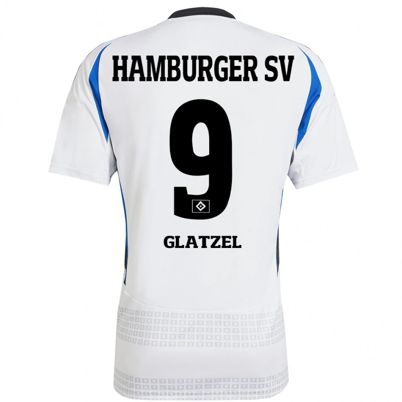 Danxen Kinder Robert Glatzel #9 Weiß Blau Heimtrikot Trikot 2024/25 T-Shirt Schweiz