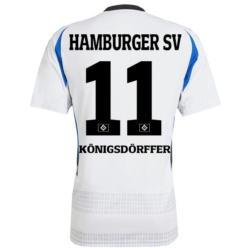 Danxen Kinder Ransford Königsdörffer #11 Weiß Blau Heimtrikot Trikot 2024/25 T-Shirt Schweiz