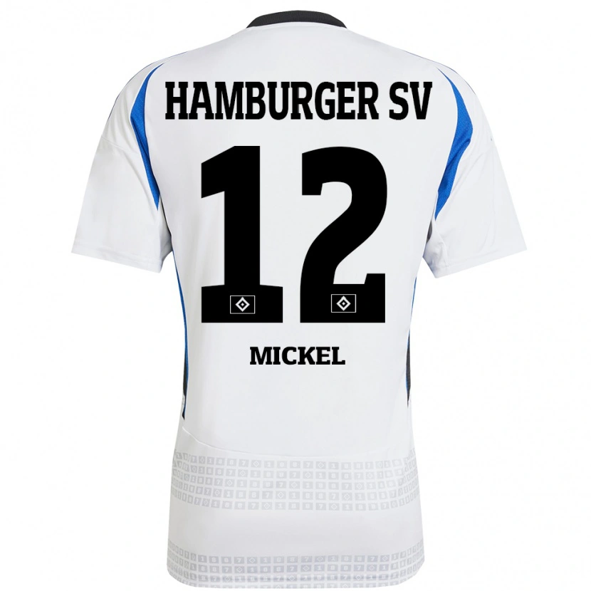 Danxen Kinder Tom Mickel #12 Weiß Blau Heimtrikot Trikot 2024/25 T-Shirt Schweiz