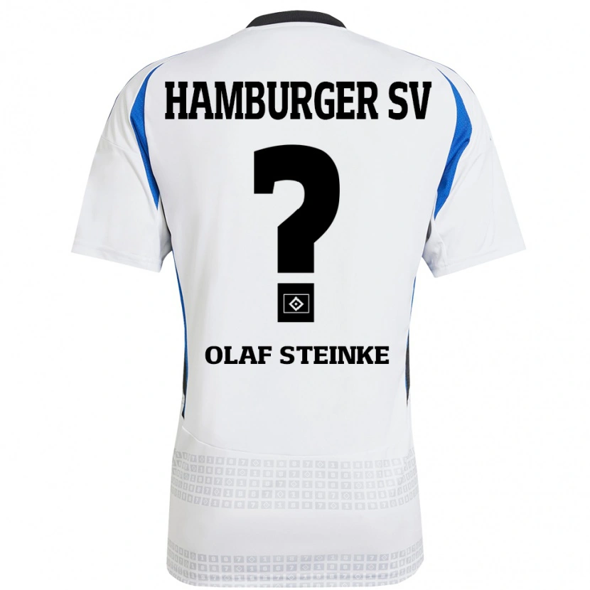 Danxen Kinder Eric Olaf Steinke #0 Weiß Blau Heimtrikot Trikot 2024/25 T-Shirt Schweiz