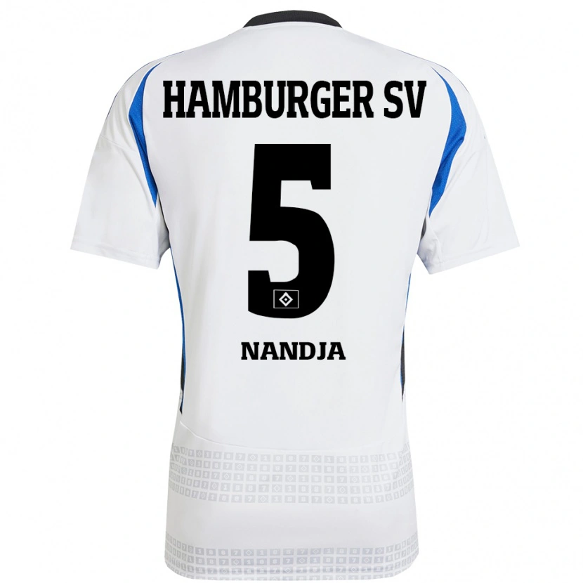 Danxen Kinder Shafiq Nandja #5 Weiß Blau Heimtrikot Trikot 2024/25 T-Shirt Schweiz