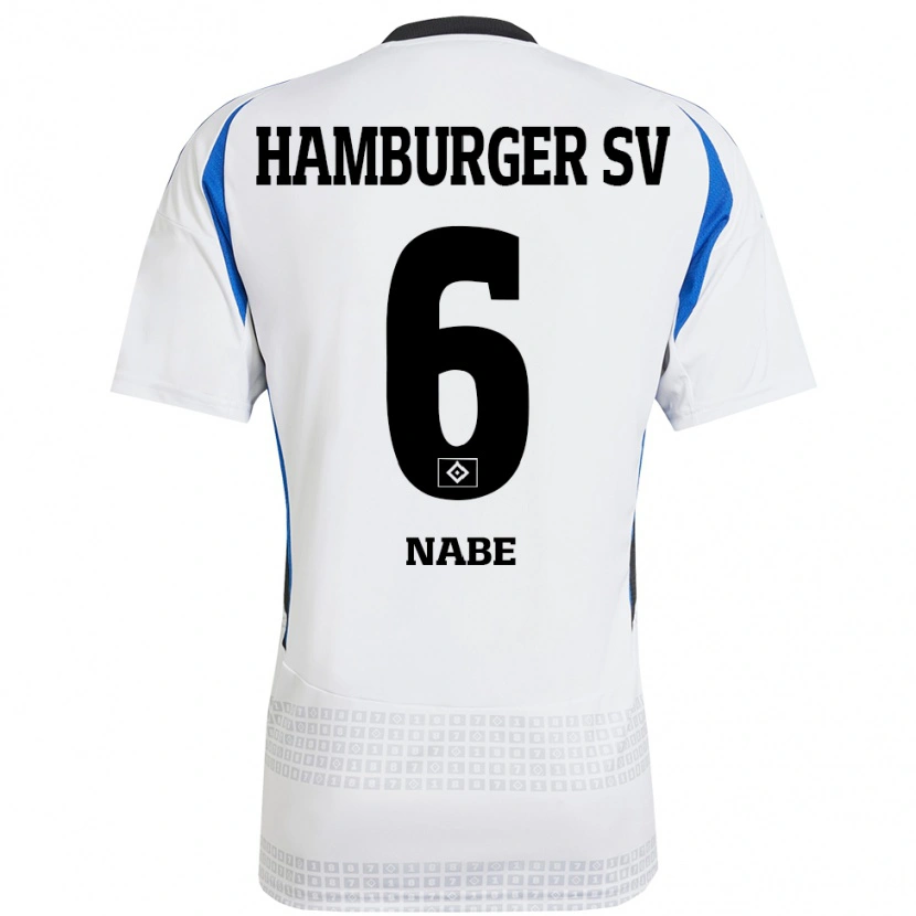 Danxen Kinder Jamal Nabe #6 Weiß Blau Heimtrikot Trikot 2024/25 T-Shirt Schweiz