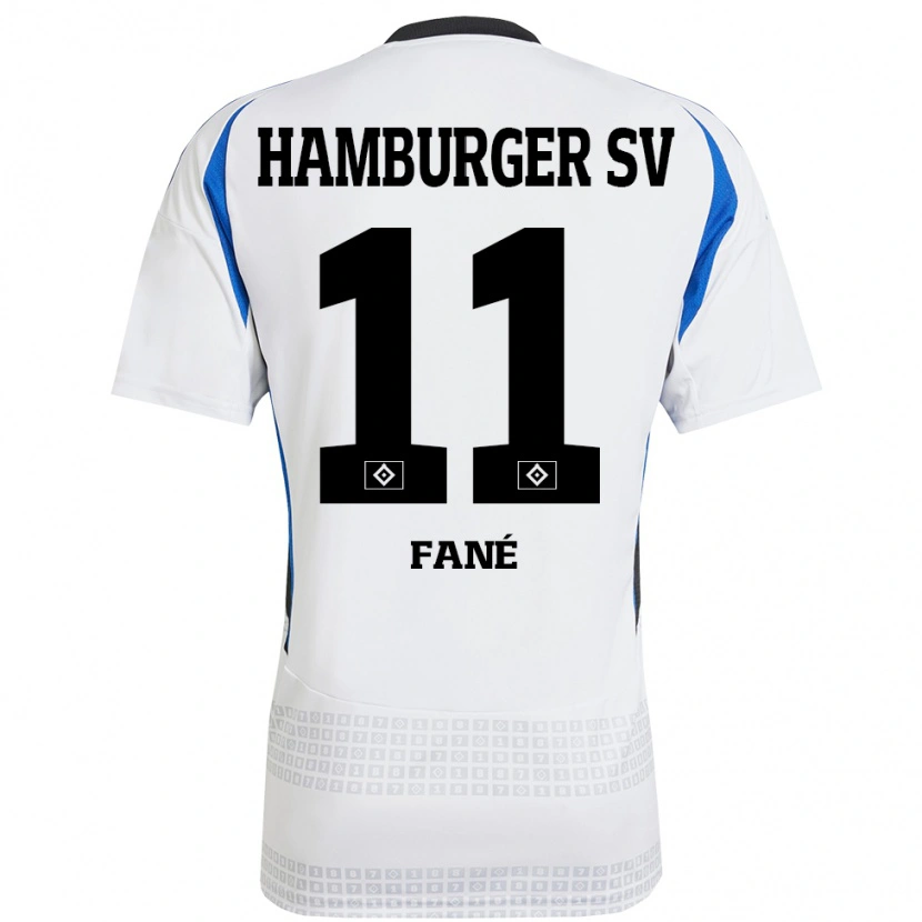 Danxen Kinder Sidi Fané #11 Weiß Blau Heimtrikot Trikot 2024/25 T-Shirt Schweiz