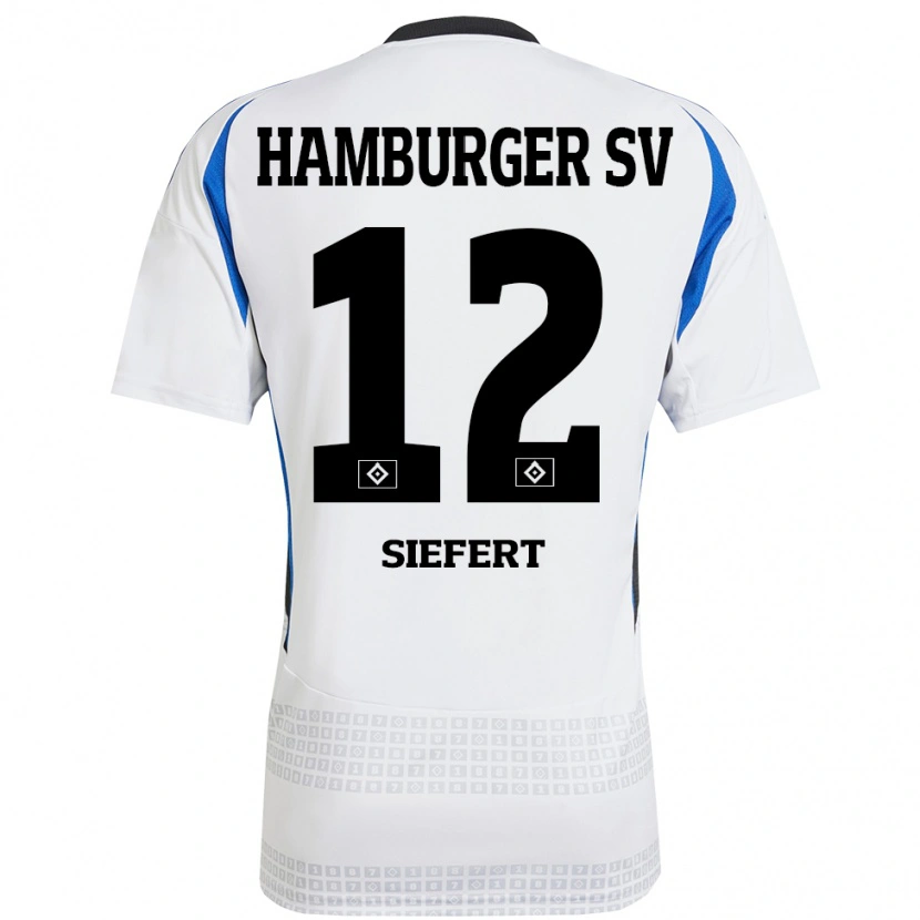 Danxen Kinder Louis Siefert #12 Weiß Blau Heimtrikot Trikot 2024/25 T-Shirt Schweiz