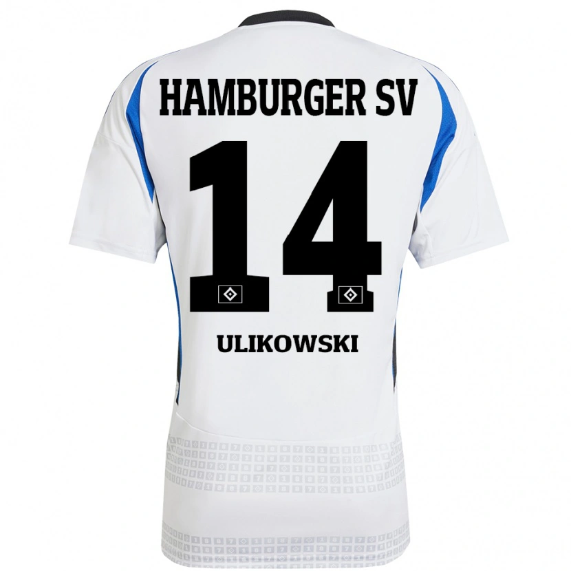 Danxen Kinder Felix Ulikowski #14 Weiß Blau Heimtrikot Trikot 2024/25 T-Shirt Schweiz