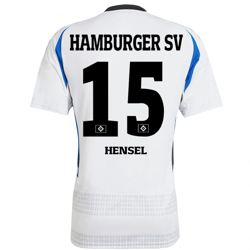 Danxen Kinder Janoah Hensel #15 Weiß Blau Heimtrikot Trikot 2024/25 T-Shirt Schweiz