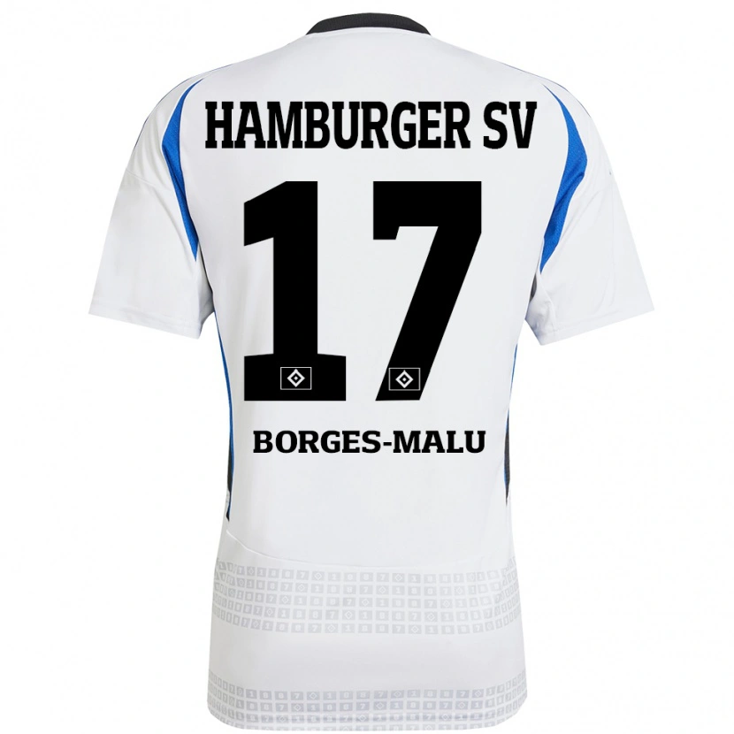 Danxen Kinder Louis Borges-Malu #17 Weiß Blau Heimtrikot Trikot 2024/25 T-Shirt Schweiz