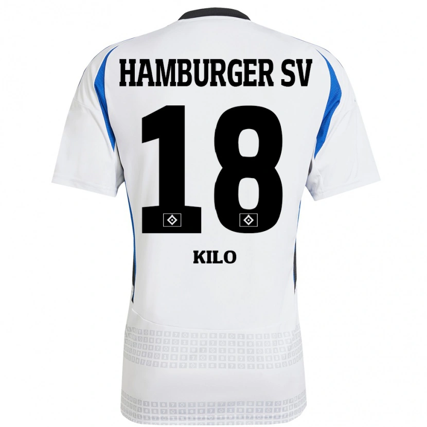 Danxen Kinder Jesse Kilo #18 Weiß Blau Heimtrikot Trikot 2024/25 T-Shirt Schweiz