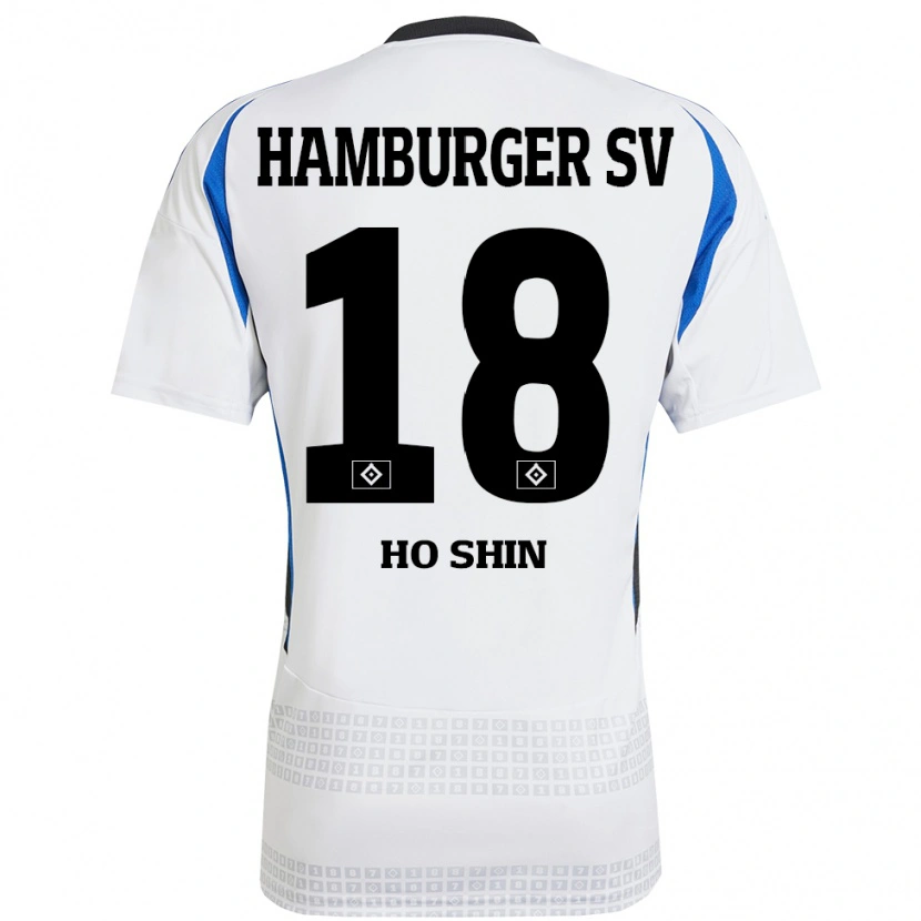 Danxen Kinder Jae Ho Shin #18 Weiß Blau Heimtrikot Trikot 2024/25 T-Shirt Schweiz