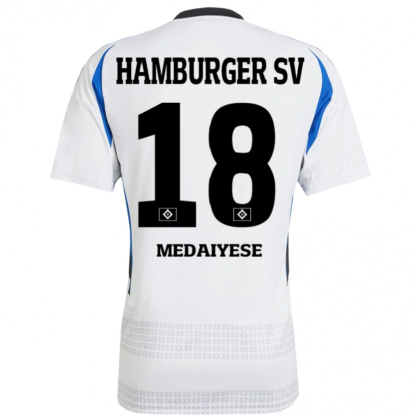 Danxen Kinder Olamide Medaiyese #18 Weiß Blau Heimtrikot Trikot 2024/25 T-Shirt Schweiz