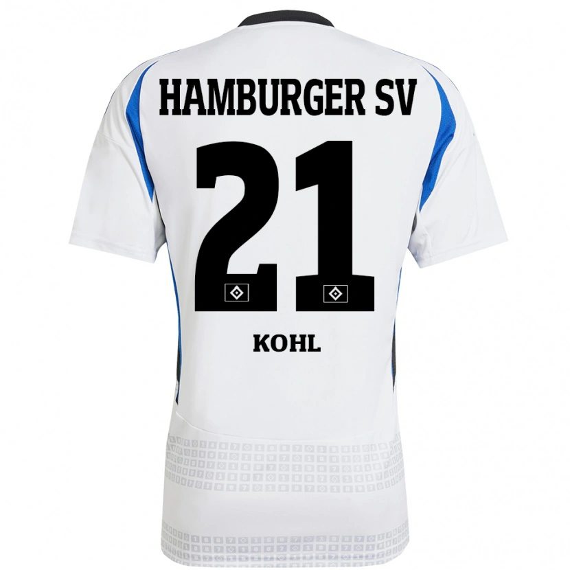 Danxen Kinder Ohene Köhl #21 Weiß Blau Heimtrikot Trikot 2024/25 T-Shirt Schweiz